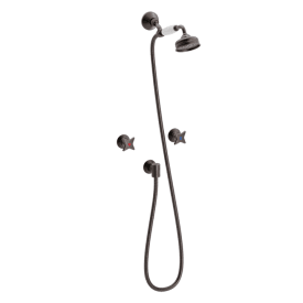 Toni Krydsgreb brusesæt, bruneret messing