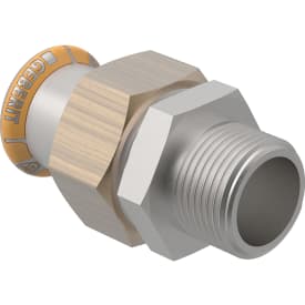 2 stk Geberit Mapress Therm union, muffe/nippel, 18 mm x 3/4"