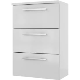 Linn Bad Ingrid Smal Sideskap, 3 skuffer, 60x35,3x87,8 cm, hvit matt
