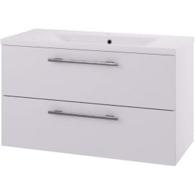 Linn Bad Ingrid servantskap, 2 skuffer, 100x45,3x57 cm, hvit matt