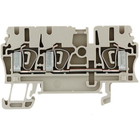 Gennemgangsklemme ZDU 2,5/3AN fjeder/fjeder, beige