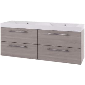 Linn Bad Ingrid servantskap, 4 Skuffer, dobbel, 120x45,3x57 cm, lys eik