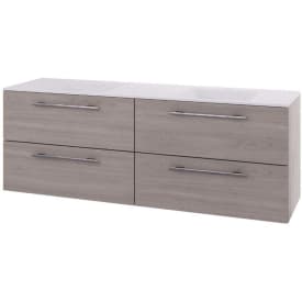 Linn Bad Ingrid servantskap, 4 Skuffer, dobbel, 160x45,3x57 cm, lys eik