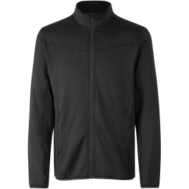 ID Stretch Komfort fleecetrøje, Sort, 3XL