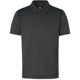 ID Active polo T-shirt, Antracit Melange, S
