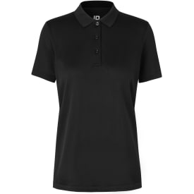 ID Active dame polo T-shirt, Sort, 2XL