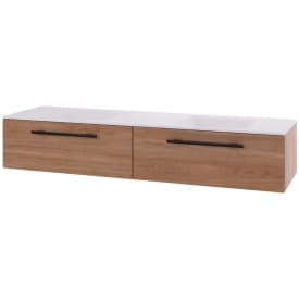 Linn Bad Ingrid servantskap, 2 Skuffer, dobbel, 160x45,3x28,5 cm, eik