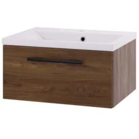 Linn Bad Ingrid servantskap, 1 skuff, 60x45,3x28,5 cm, mørk eik
