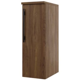 Linn Bad Ingrid Smal Sideskap, 1 dør, 30x35,3x87,8 cm, vendbar, mørk eik