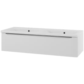 Linn Bad Mari servantskap, 1 skuff, 120x45,6x28,5 cm, dobbel, hvit matt