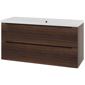 Linn Bad Mari servantskap, 2 skuffer, 120x45,6x57 cm, senter, valnøtt
