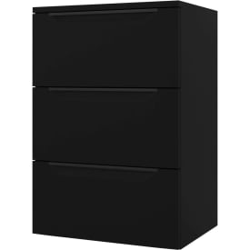Linn Bad Mari Sideskap, 3 skuffer, 60x45,6x87,8 cm, sort matt