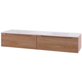 Linn Bad Emma servantskap, 2 Skuffer, dobbel, 160x45,7x28,5 cm, eik