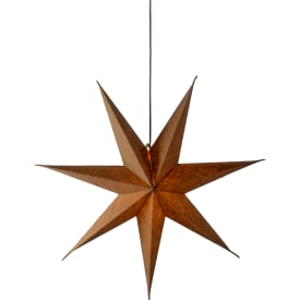 Konstsmide adventsstjärna med ljus, 60 cm, brun