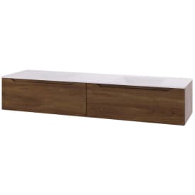 Linn Bad Emma servantskap, 2 Skuffer, dobbel, 160x45,7x28,5 cm, mørk eik