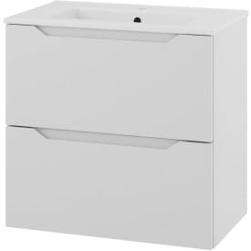 Linn Bad Emma Smal servantskap, 60x35x57 cm, 2 skuffer, hvit matt