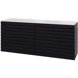 Linn Bad Selma servantskap, 4 Skuffer, dobbel, 160x45,7x66,8 cm, sort eikestav