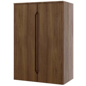 Linn Bad Emma Smal Sideskap, 2 Dører, 60x35,3x87,8 cm, 2 hyller, mørk eik
