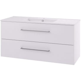 Linn Bad Hilde Møbelpakke, 2 skuffer, 120x46x59,8 cm, med servant, hvit matt