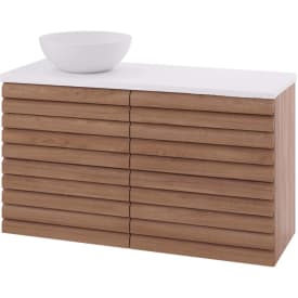 Linn Bad Selma servantskap, 2 skuffer, venstre, 120x45,7x66,8 cm, eikestav