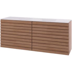 Linn Bad Selma servantskap, 4 Skuffer, dobbel, 160x45,7x66,8 cm, eikestav