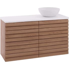 Linn Bad Selma servantskap, 2 skuffer, høyre, 120x45,7x66,8 cm, eikestav