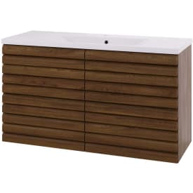 Linn Bad Selma servantskap, 2 Skuffer, 120x45,7x66,8 cm, mørk eikestav