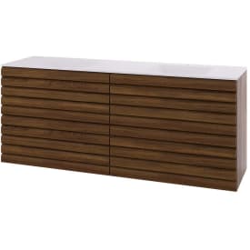 Linn Bad Selma servantskap, 4 Skuffer, dobbel, 160x45,7x66,8 cm, mørk eikestav