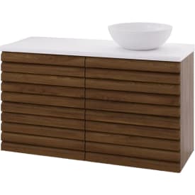 Linn Bad Selma servantskap, 2 skuffer, høyre, 120x45,7x66,8 cm, mørk eikestav