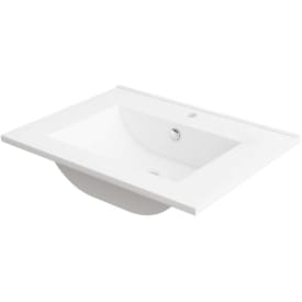 Linn Bad Balder møbelservant, 61x46 cm, med overløp, hvit