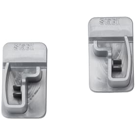 Leijma beslag til Stabil badeforhængsstang, 2 stk., grå