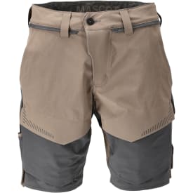 Mascot Customized arbeidsshorts med stretch, beige/grå, str. 24C54