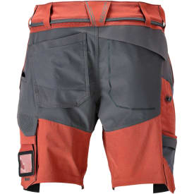 Mascot Customized arbejdsshorts med stretch, rødorange/grå, str. 24C58