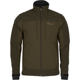 Pinewood Småland Stretch softshelljakke, Dark Olive/Suede Brown, L
