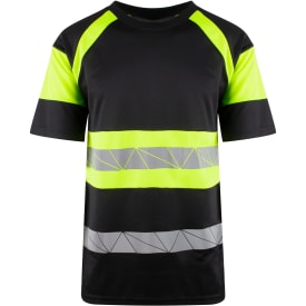 YOU Brande T-shirt, Sort/Hi-Vis Gul, XL