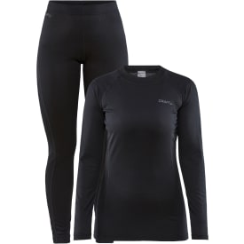 Craft Core warm dame baselayersæt, Sort, M