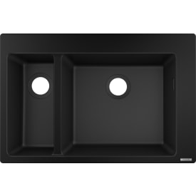 Hansgrohe S51 S510-F635 kjøkkenvask, 77x51, sort