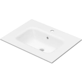 Linn Bad Tor møbelservant, 61x46 cm, med overløp, hvit