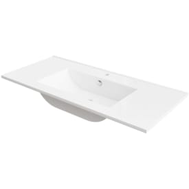 Linn Bad Balder møbelservant, 101x46 cm, med overløp, hvit