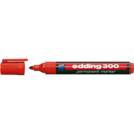 edding permanent marker e-300, rund spids, 1,5-3 mm, rød