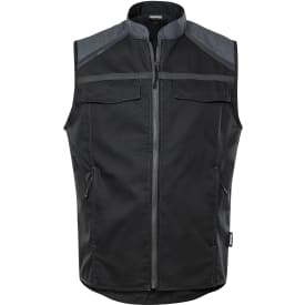 Fristads arbejdsvest 5555 STFP, Sort/Grå, L