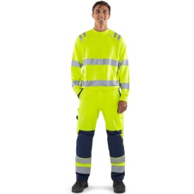 Fristads sweatshirt 7862 GPSW, Hi-Vis Gul, XL