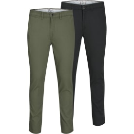 Jack & Jones JPSTMARCO JJDAVE 2-Pak chinos, Black/Dusty Olive, 38/32