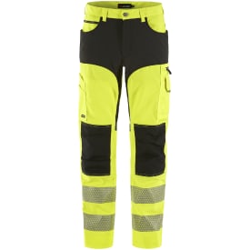 L.Brador arbejdsbukser 1076PB, Hi-vis Gul/Sort, C60