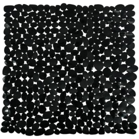 Spirella Galets baderomsmatte, 53x53 cm, sort