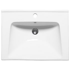 Hafa On møbelservant, med overløp, 61x46,5 cm, Hvit