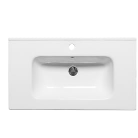 Hafa On møbelservant, med overløp, 81x46,5 cm, Hvit