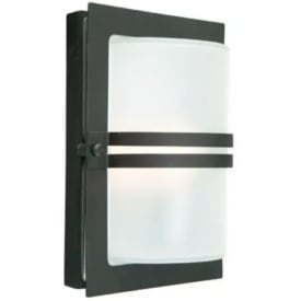 Norlys Basel vegglampe, LED max 9W, frostet glass, sort