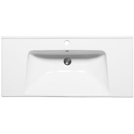Hafa On møbelservant, med overløp, 101x46,5 cm, Hvit