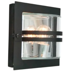 Norlys Bern vegglampe, LED max 9W, klart glass, sort